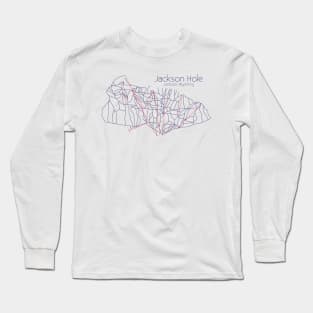 Jackson Hole Trail Map Long Sleeve T-Shirt